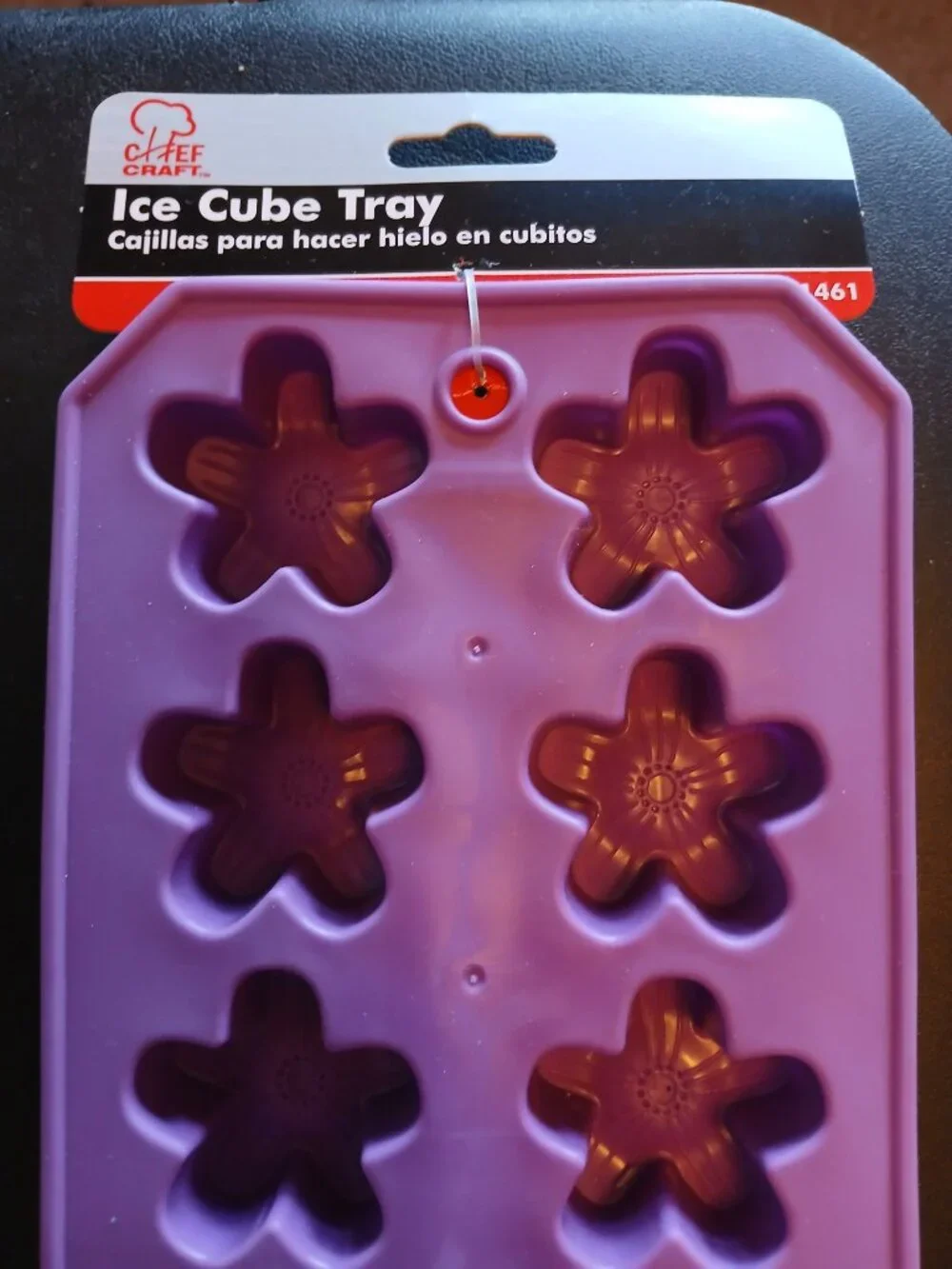 Chef Craft Purple Floral Ice Cube Tray Flower Shaped Kitchen Mold